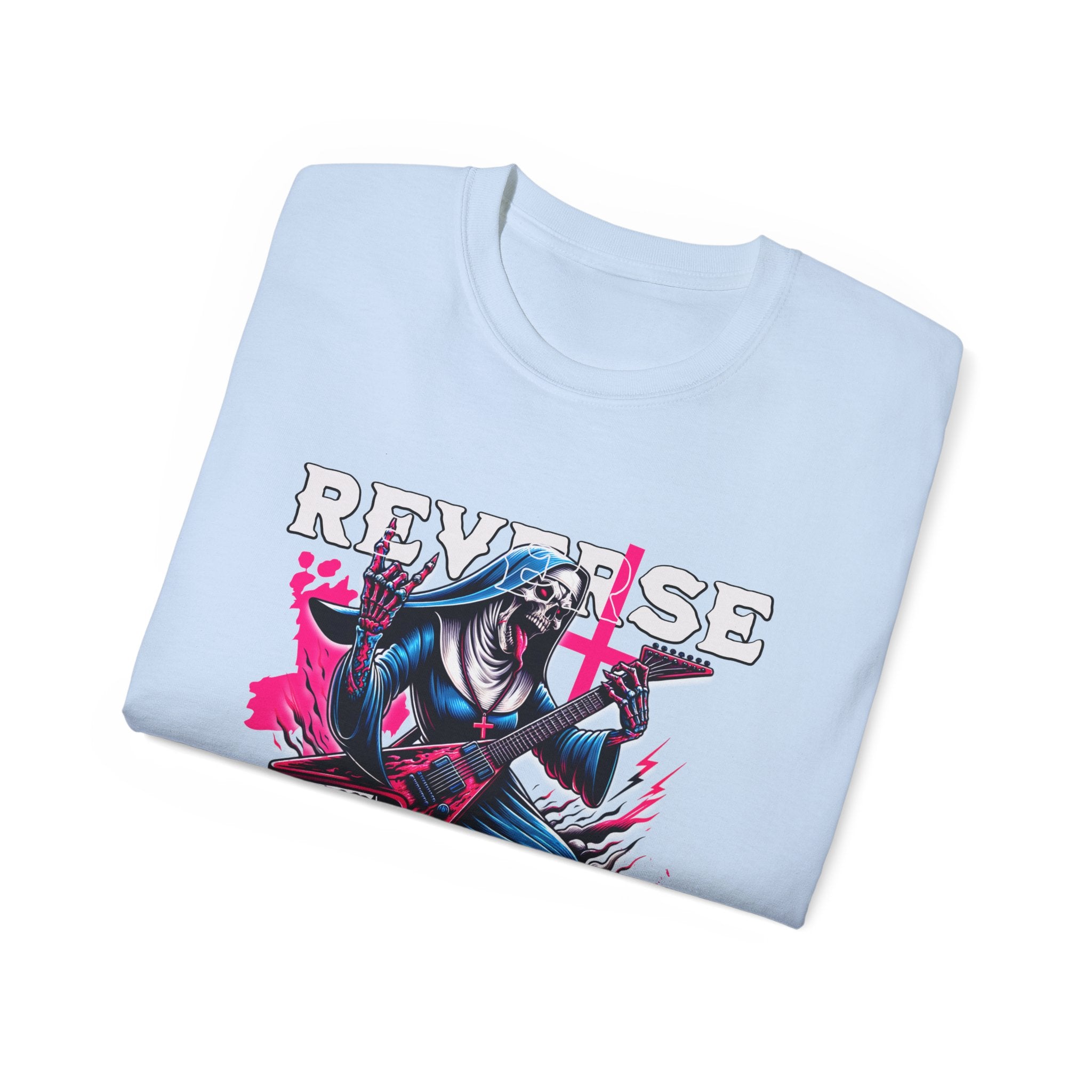 Reverse Exorcism - Unisex Cotton Tee (Front) - Damned Threads